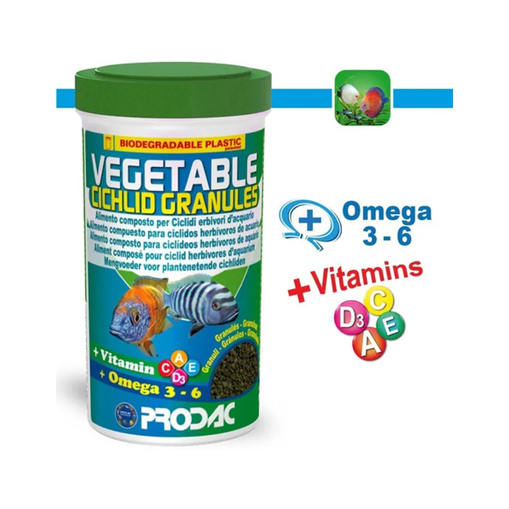 Alimento Peces Ciclidos Vegetal Cichlid Granules 250ml/100g