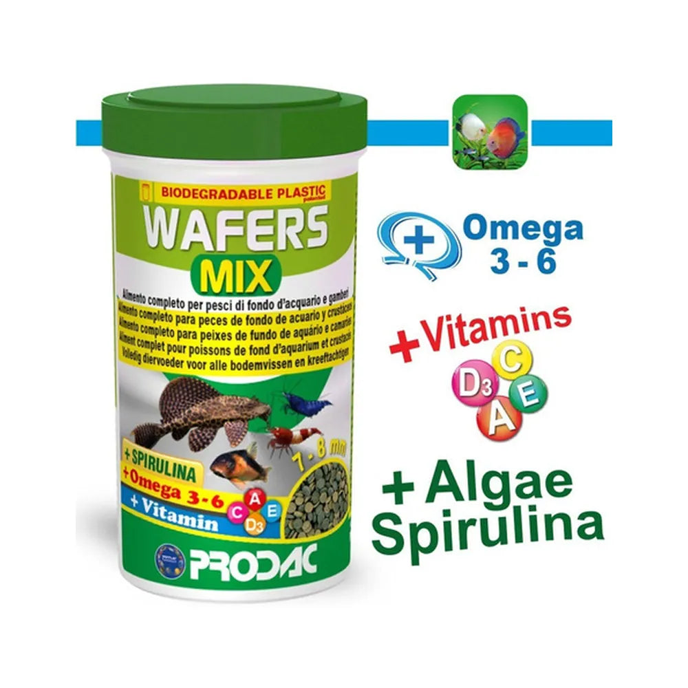 Alimento Peces Fondo Wafers Mix 250ml/135g Comida Italiana