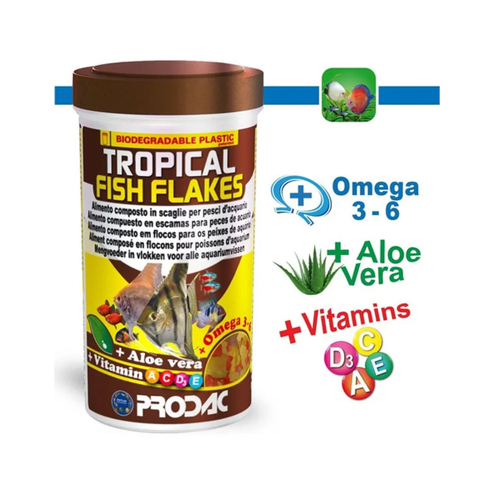 Alimento Peces Hojuela Prodac Tropical 250ml/50g - Italiana
