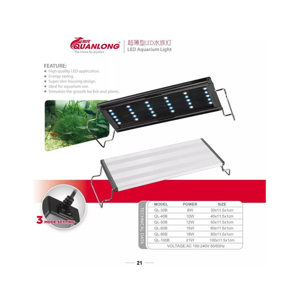 Ql-50b Acuario Plantas Led Lampara 50-60cm
