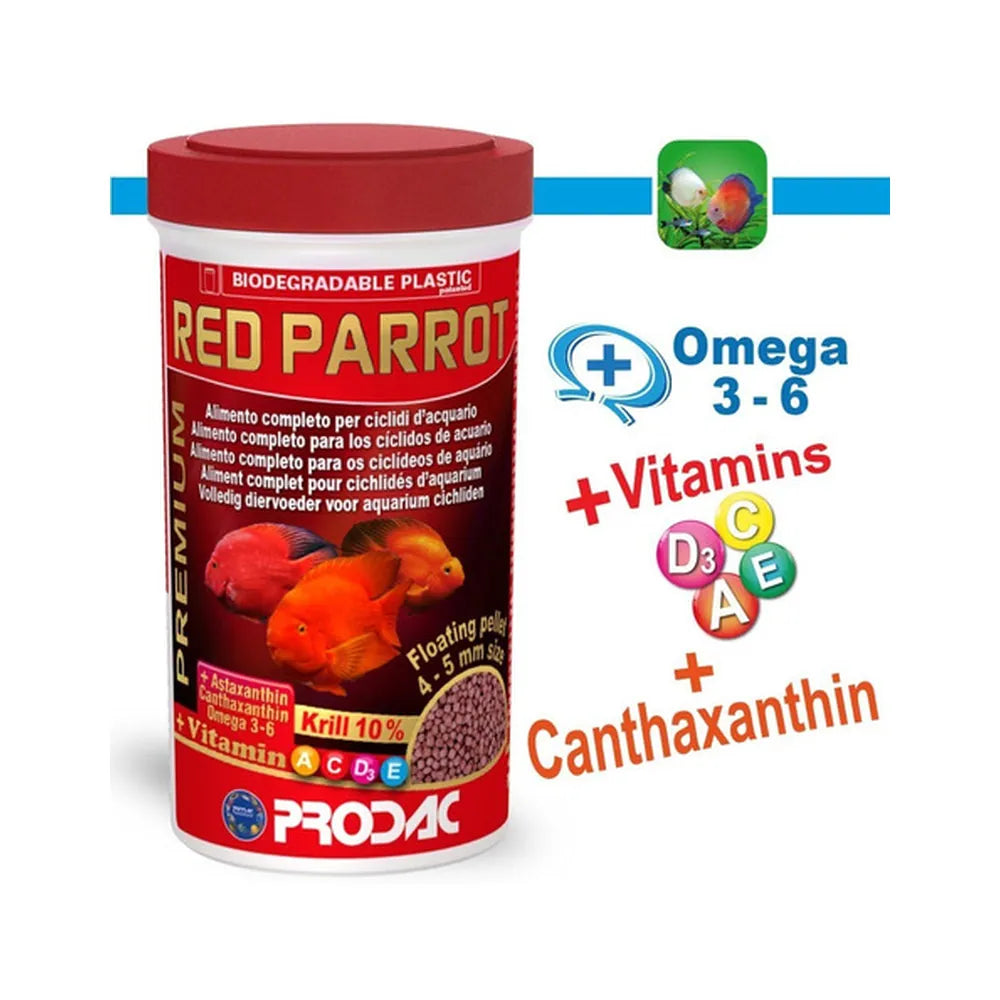 Alimento Ciclidos Color Red Parrot 250ml/110gr Italiana