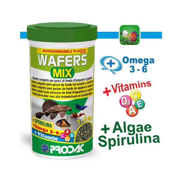 Alimento Peces Fondo Wafers Mix 100ml/50g Comida Italiana