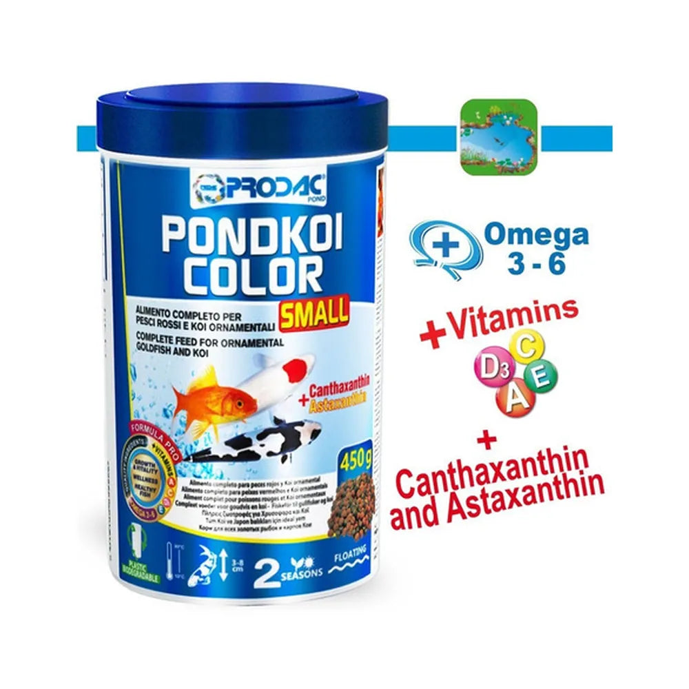 Alimento Peces Koi Pondkoi Color Small 1200ml/450g Premium