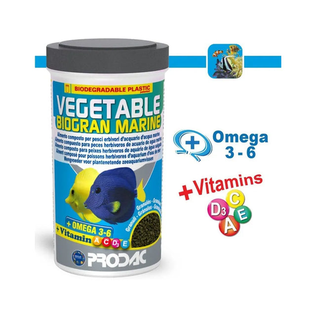 Alimento Peces Marinos Vegetal Biogran Marine 250ml/100g