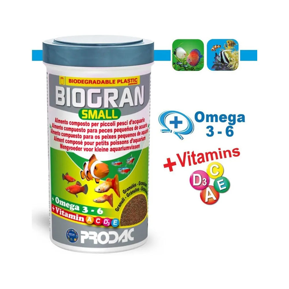 Alimento Peces Tropicales Biogran Small 250ml/130g