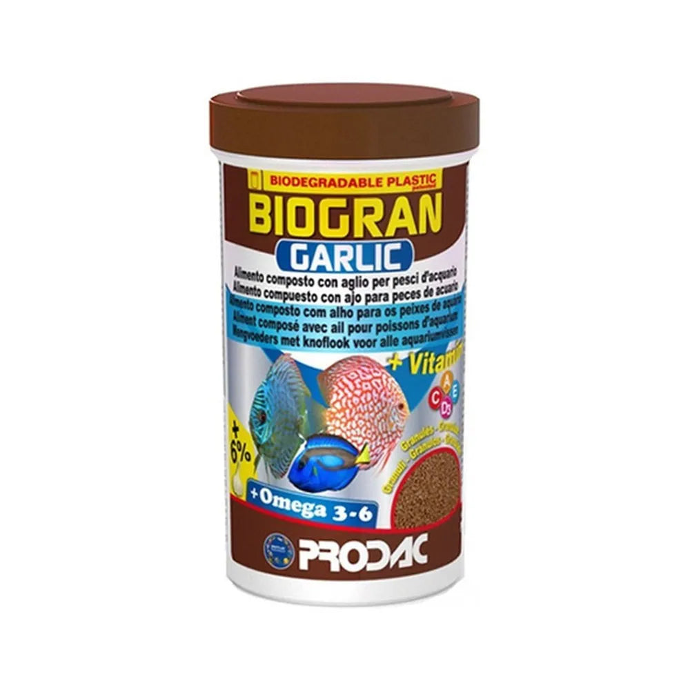 Alimento Peces Tropicales Prodac Biogran Garlic 250ml/120g