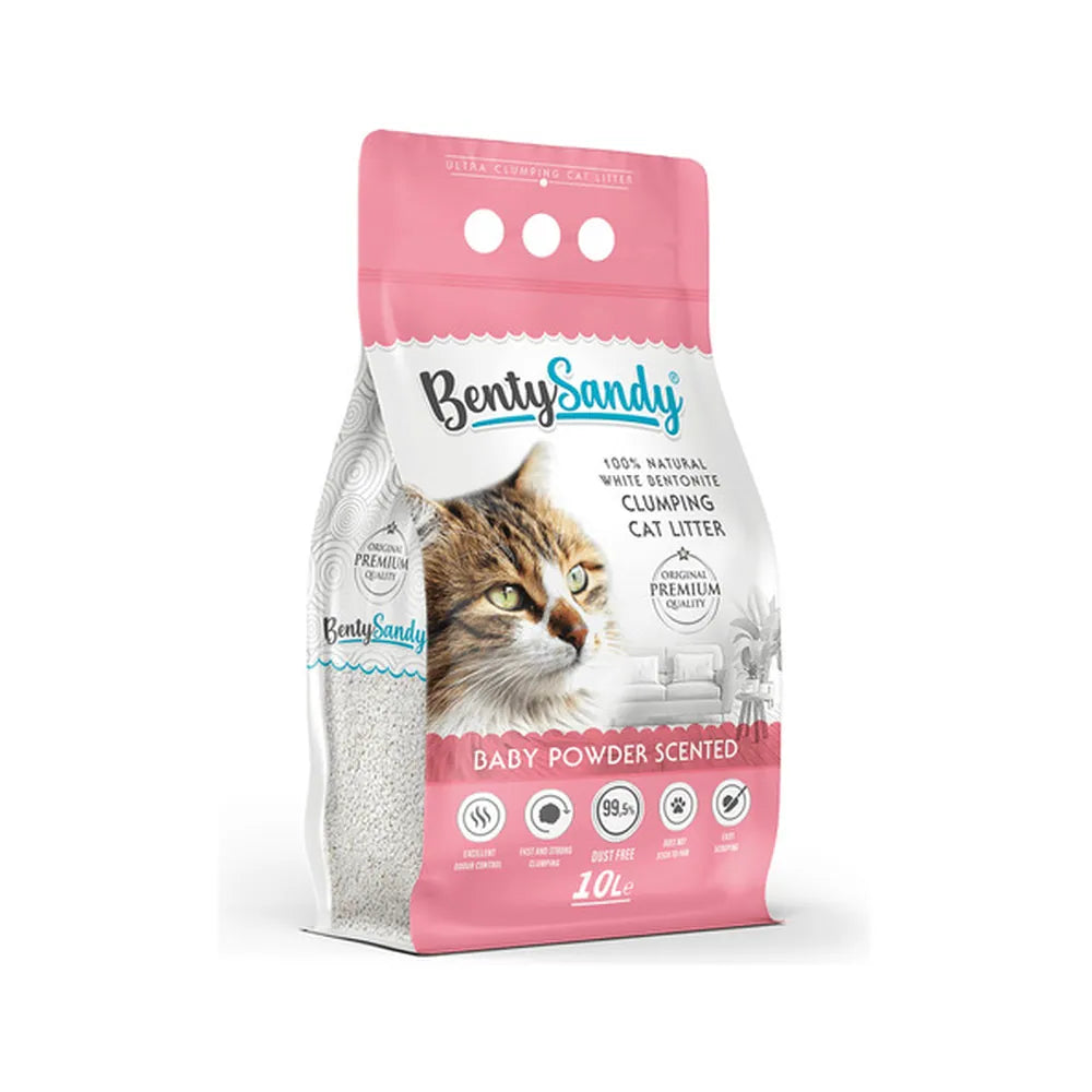 Bentysandy Arena Sanitaria Gato Talco 8.5kg Absorbente Olor