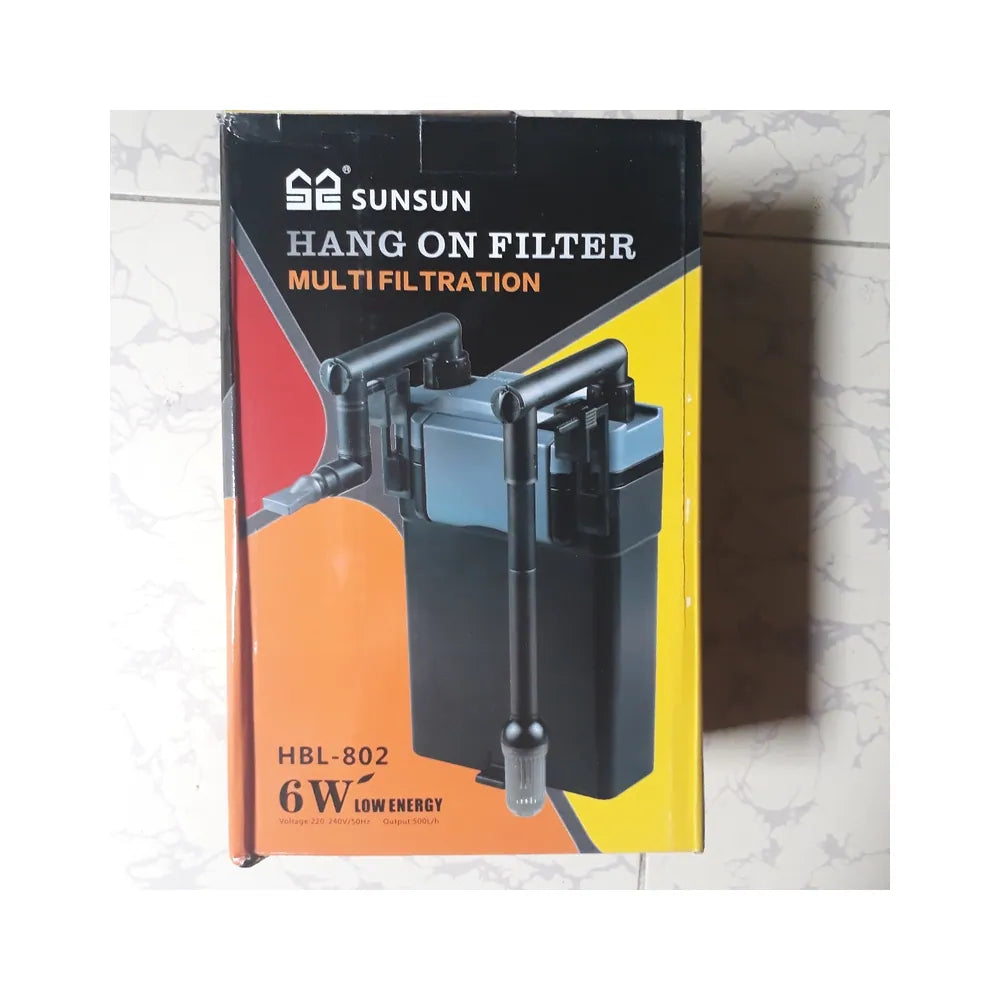 Filtro mochila 500L/H - Sun Sun para acuarios hasta 100 litros.