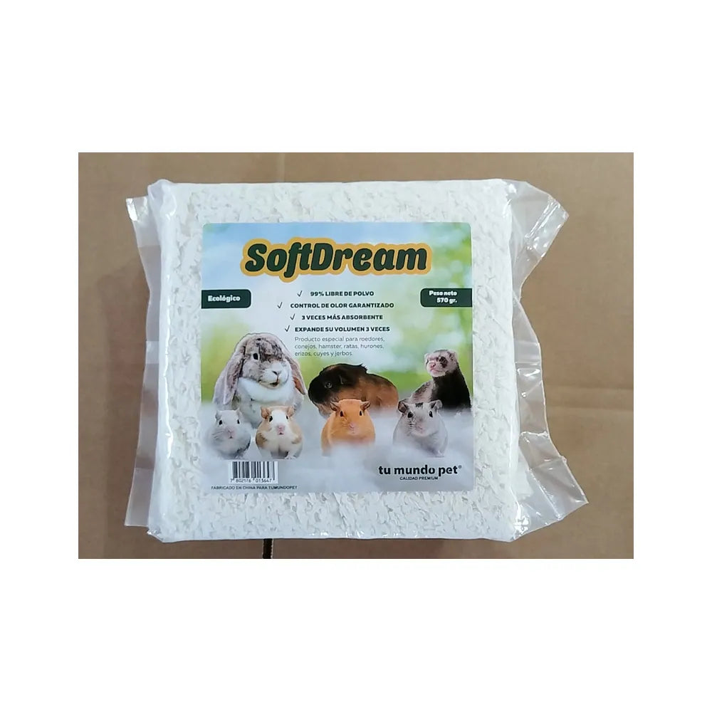 Sustrato de papel 570g para pequeñas mascotas Conejo Hamster Rata Chinchilla Jerbo Cuy