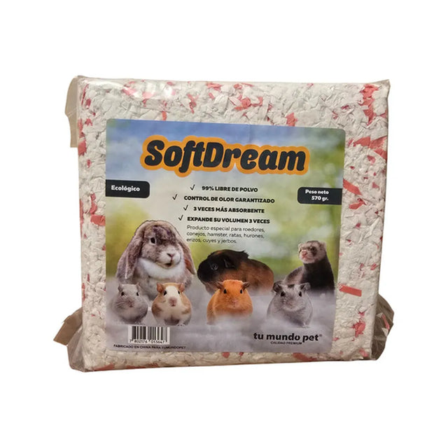 Sustrato Papel Softdream 570g Hamster Erizos Conejo Premium